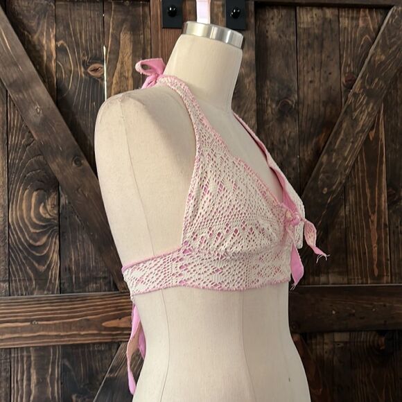 Becca crochet bikini halter swim top Medium - Picture 7 of 7